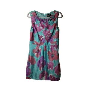 Adrianna Papell Women’s Lined Flora Chiffon Dress Sz 12